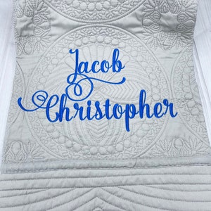 Personalized Baby Quilt Blanket, Monogrammed Baby Quilt Blanket, Custom Baby Crib Blanket, Personalized Baby Shower Gift