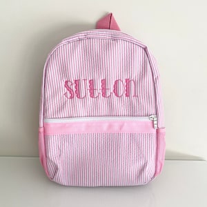 Personalized Baby Backpacks, Monogrammed Toddler Backpacks, Preschool Book Bag, Seersucker Backpack, Personalized Baby Gift