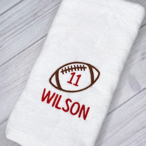 Personalized Football Towel, Personalized embroidered Sports Towel, Football Gifts