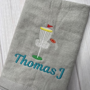 Personalized Disc Golf Towel, Personalized embroidered Sports Towel, Custom Disc Golf Gifts