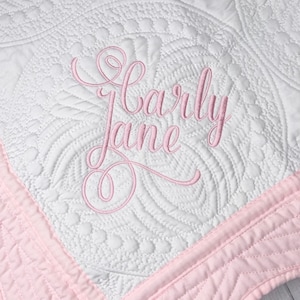 Personalized Baby Quilt Blanket, Monogrammed Baby Quilt Blanket, Personalized Baby Shower Gift, Baby Crib Blanket