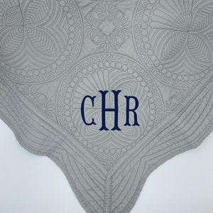 Monogrammed Baby Quilt Blanket, Personalized Baby Quilt Blanket, Personalized Baby Shower Gift, Baby Crib Blanket