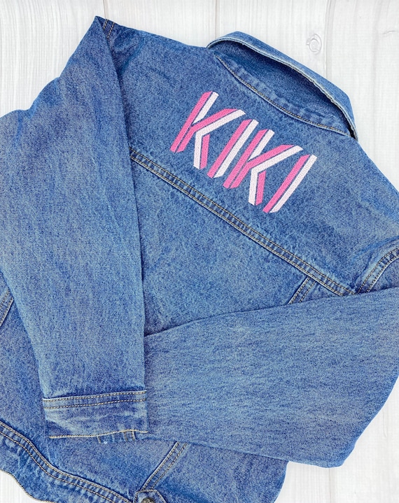 Embroidered Kids Denim Jacket, Personalized Jeans Jacket, Monogrammed Girl Denim Jacket, Personalized Toddler Denim Jacket, Boy Denim Jacket