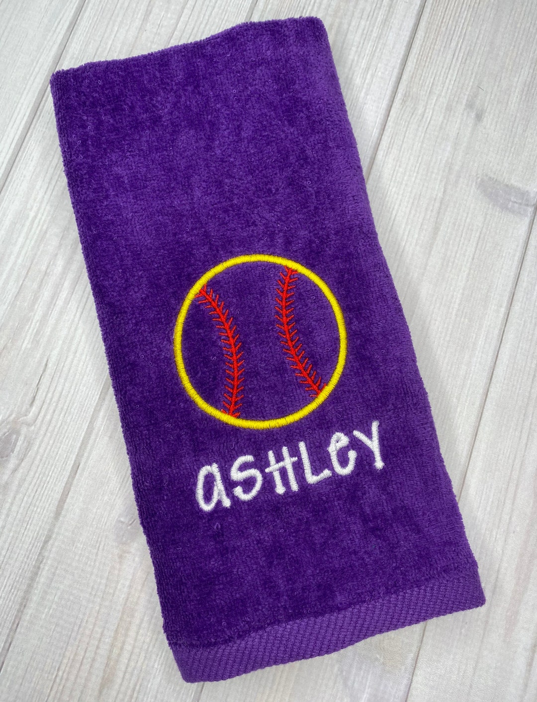 Personalized Softball Towel, Personalized Embroidered Sports Towel