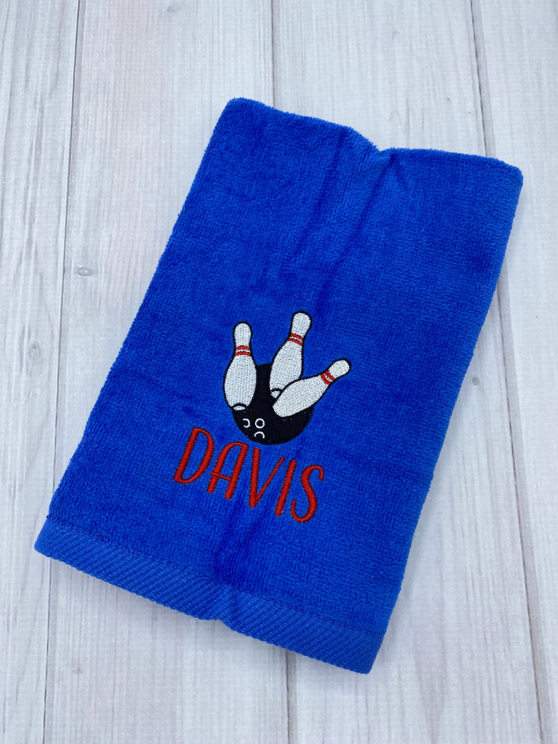 Personalized Bowling Towel Personalized Embroidered Sports Etsy