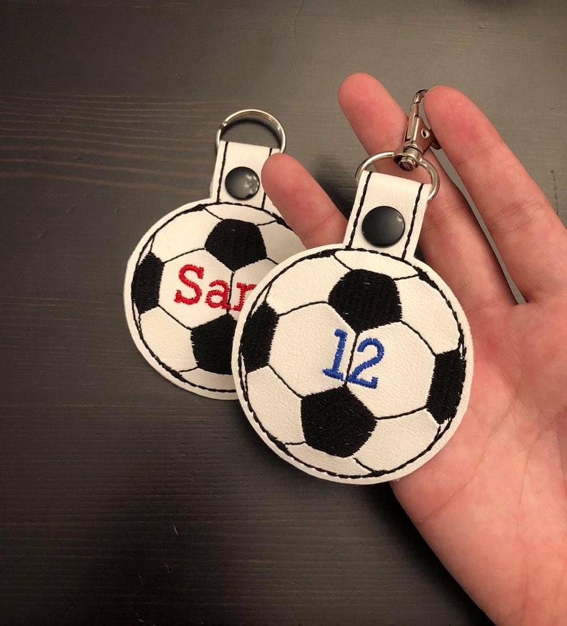 Personalized Soccer Keychain Personalize Soccer Keyfob Etsy