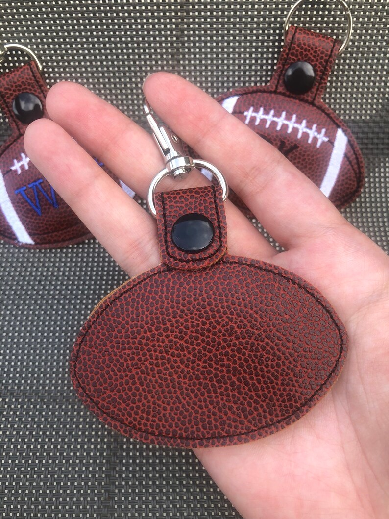 Personalized Football Keychain Personalize Football Keyfob Etsy
