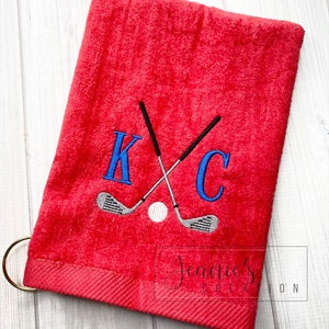 Personalized Golf Towel, Personalized embroidered Sports Towel, Custom Golf Gifts