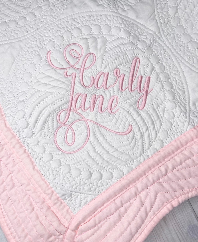 Personalized Baby Quilt Blanket, Monogrammed Baby Quilt Blanket, Personalized Baby Shower Gift, Baby Crib Blanket 