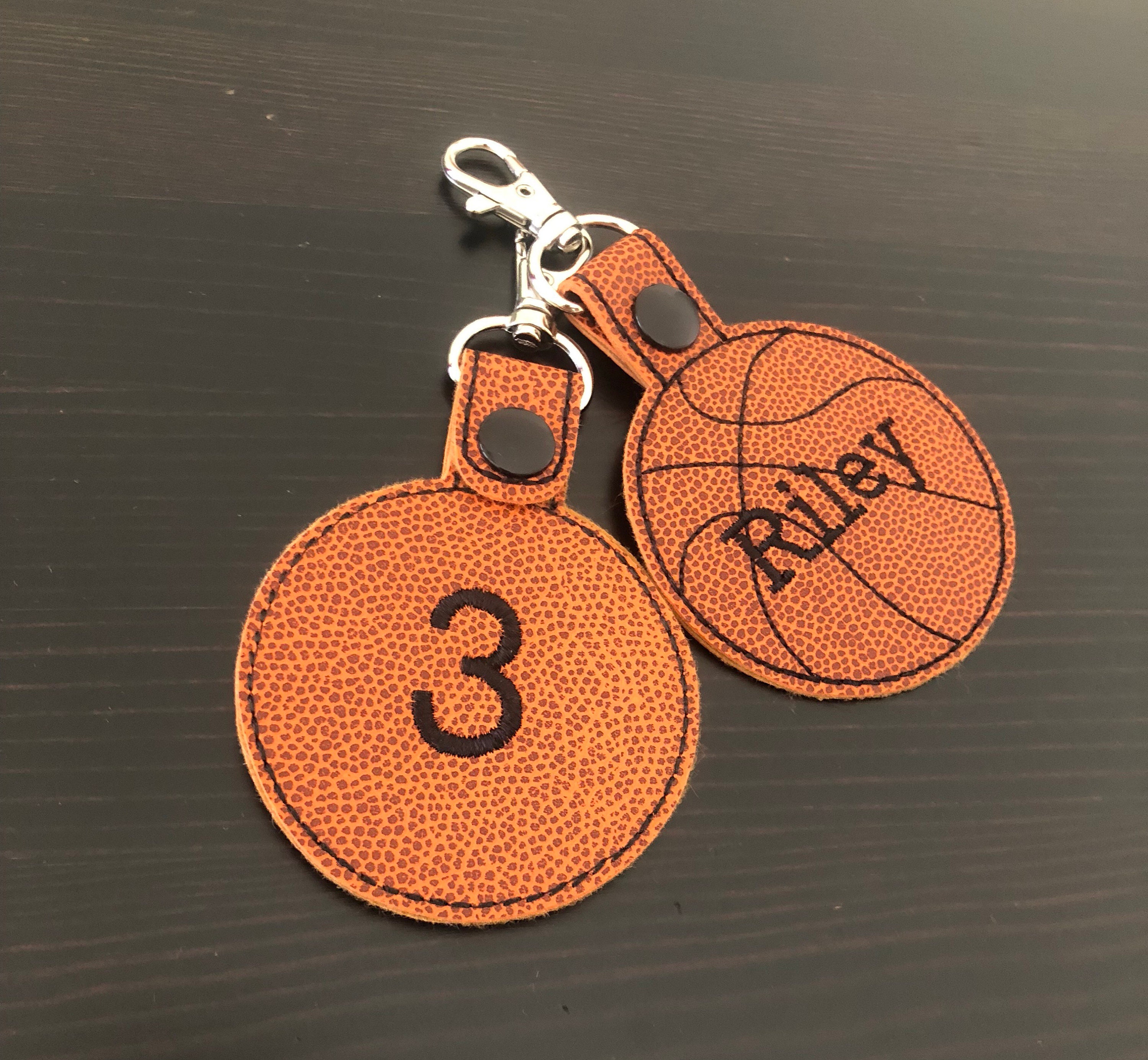 Personalized Basketball Keychain Personalize Basketball Etsy