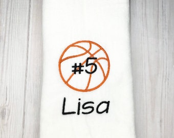 Personalized Basketball Towel, Personalized embroidered Sports Towel, Basketball Gifts