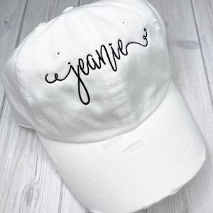 Personalized Adult Baseball Hat, Monogrammed Women Baseball Hat, Distressed Baseball Cap, Bridal Bridesmaids Hats