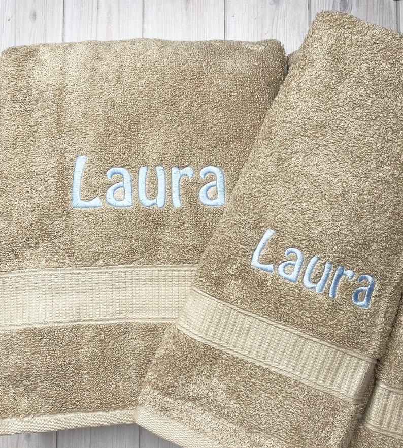 Personalized Towel Set Personalized Bath Towel Set Etsy