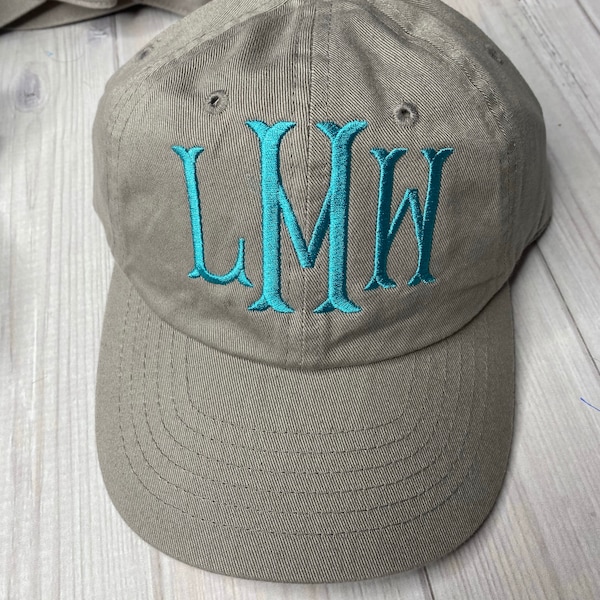 Monogrammed Adult Vintage Baseball Hat, Personalized Women Baseball Hat, Distressed Baseball Cap, Bridal Bridesmaids Hats