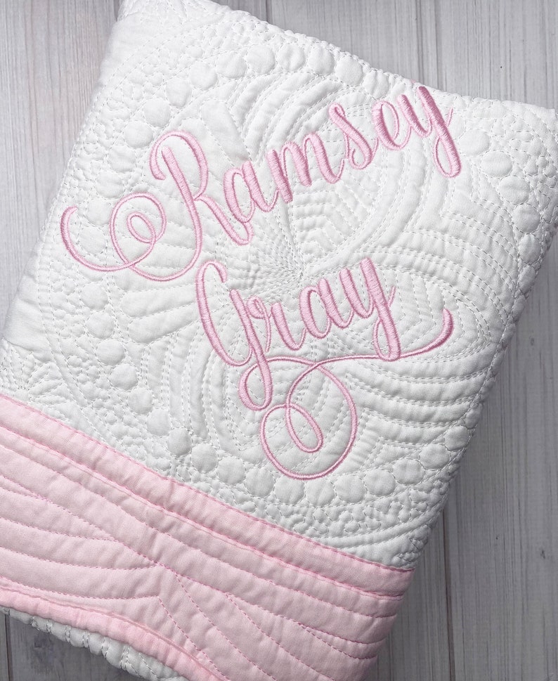 Personalized Baby Quilt Blanket Monogrammed Baby Quilt Etsy