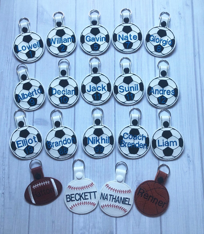 Personalized Soccer Keychain Personalize Soccer Keyfob Etsy