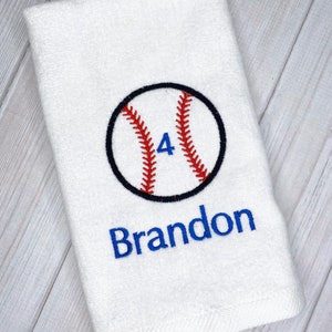 Personalized Baseball Towel, Personalized embroidered Sports Towel, Baseball Gifts