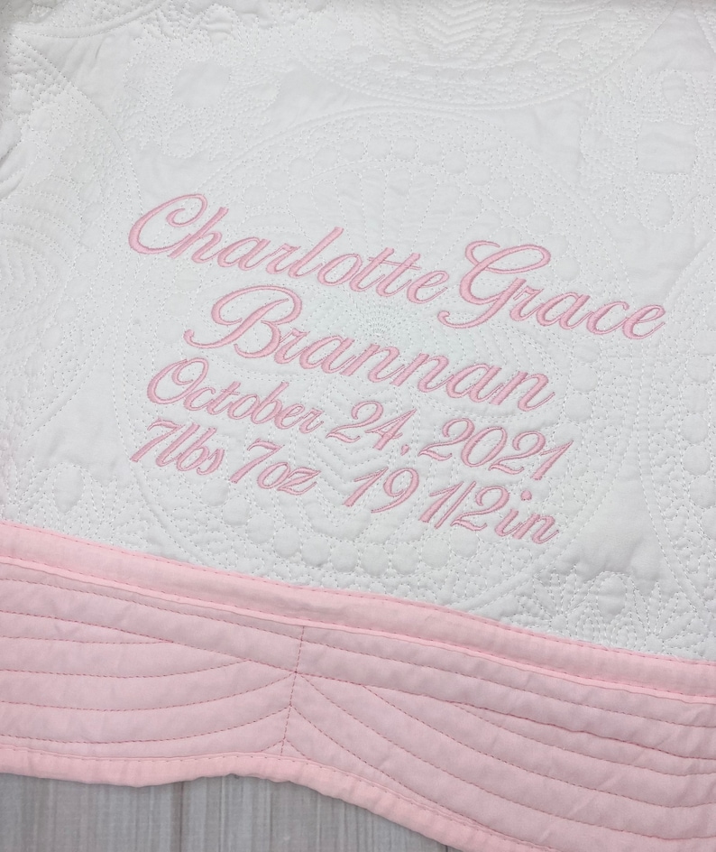Personalized Baby Blanket Embroidered Baby Quilt Blanket Etsy