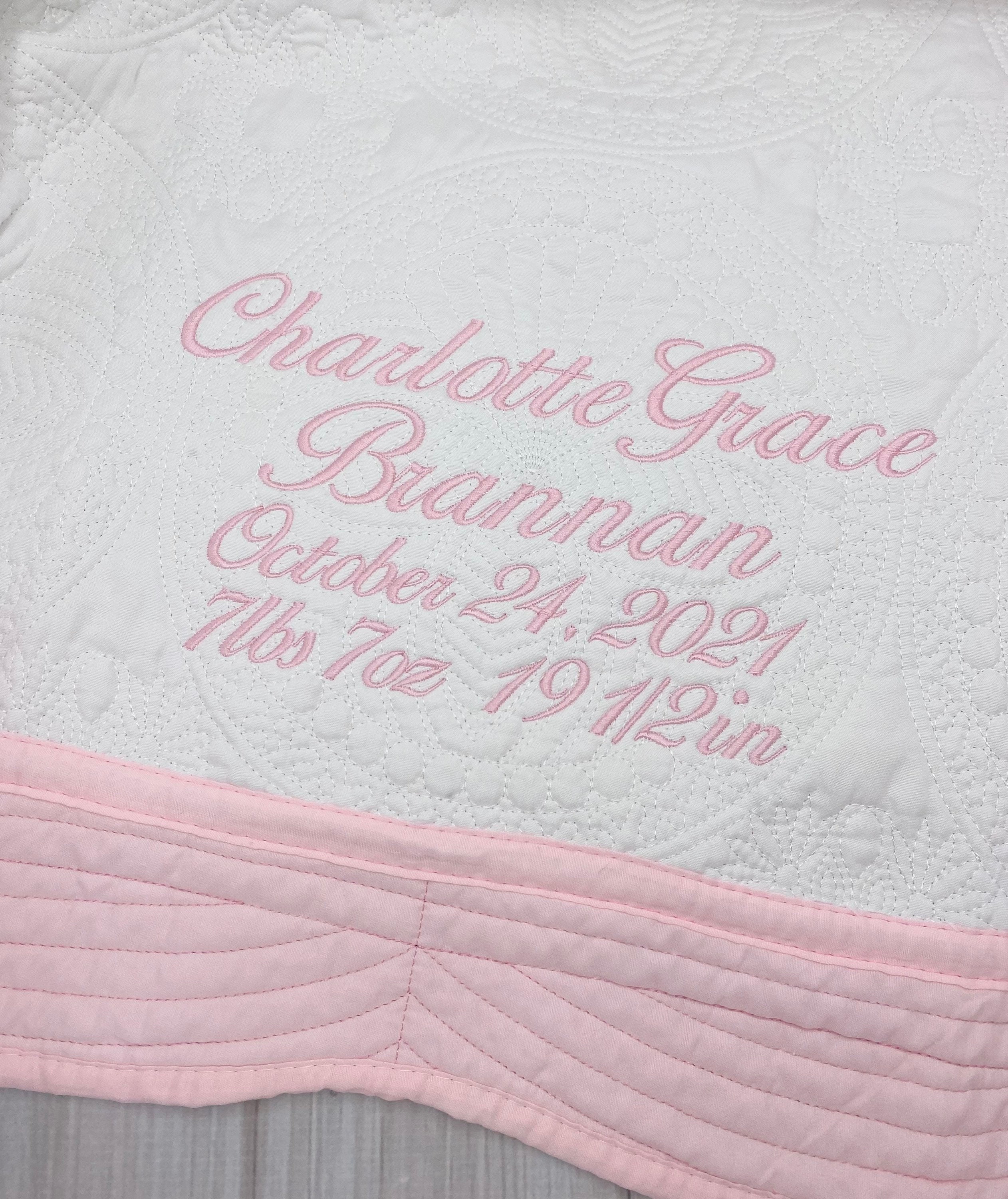 Embroidered blanket cheap baby