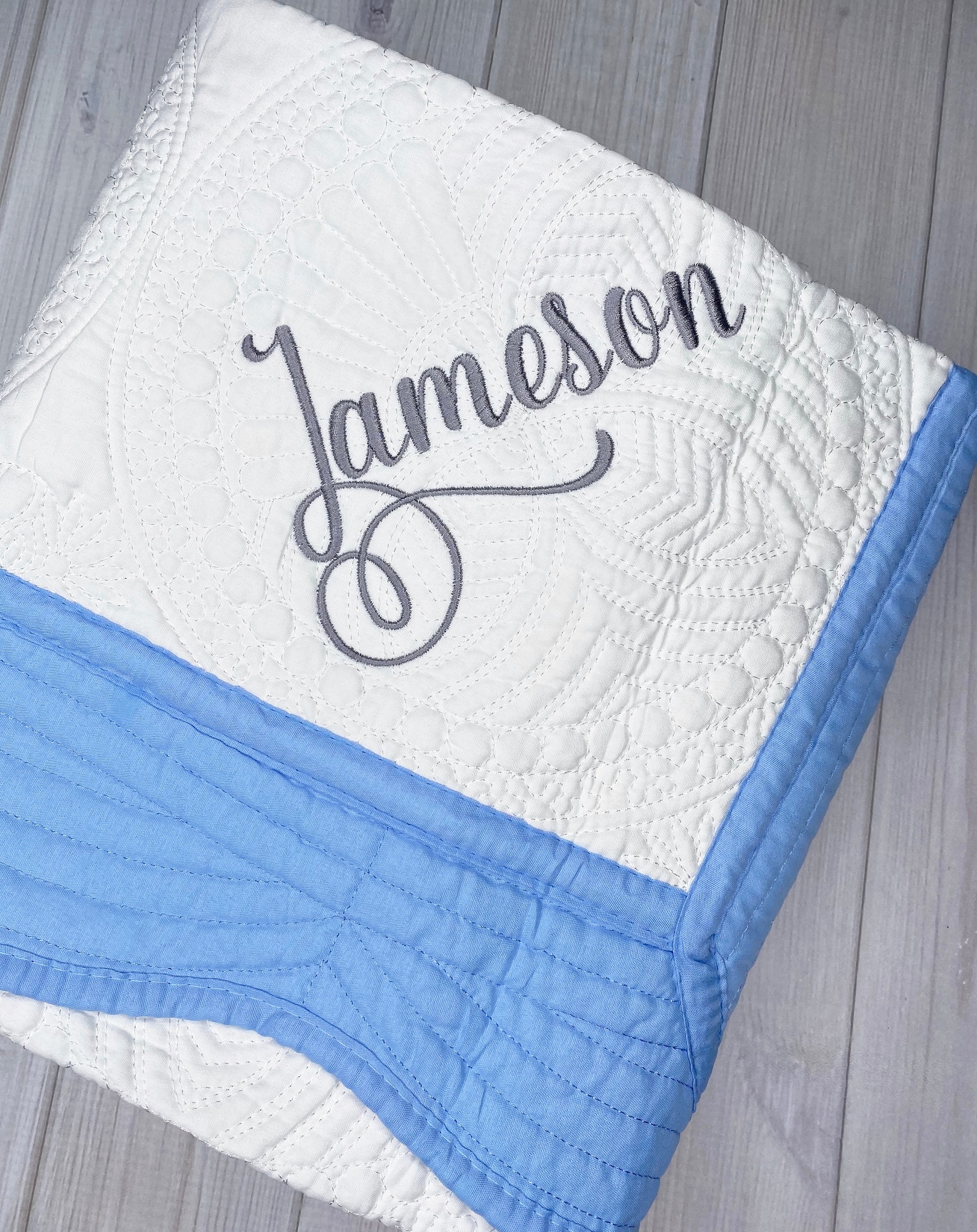 Personalized Baby Quilt Blanket, Monogrammed Baby Quilt Blanket