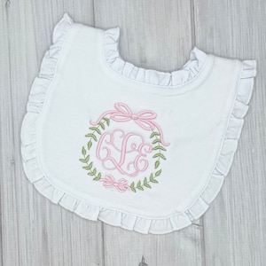 Monogrammed Baby Bib, Personalized Baby Bib, Baby Shower Gift, Personalized Baby Girl Bib, Baby Girl Gift