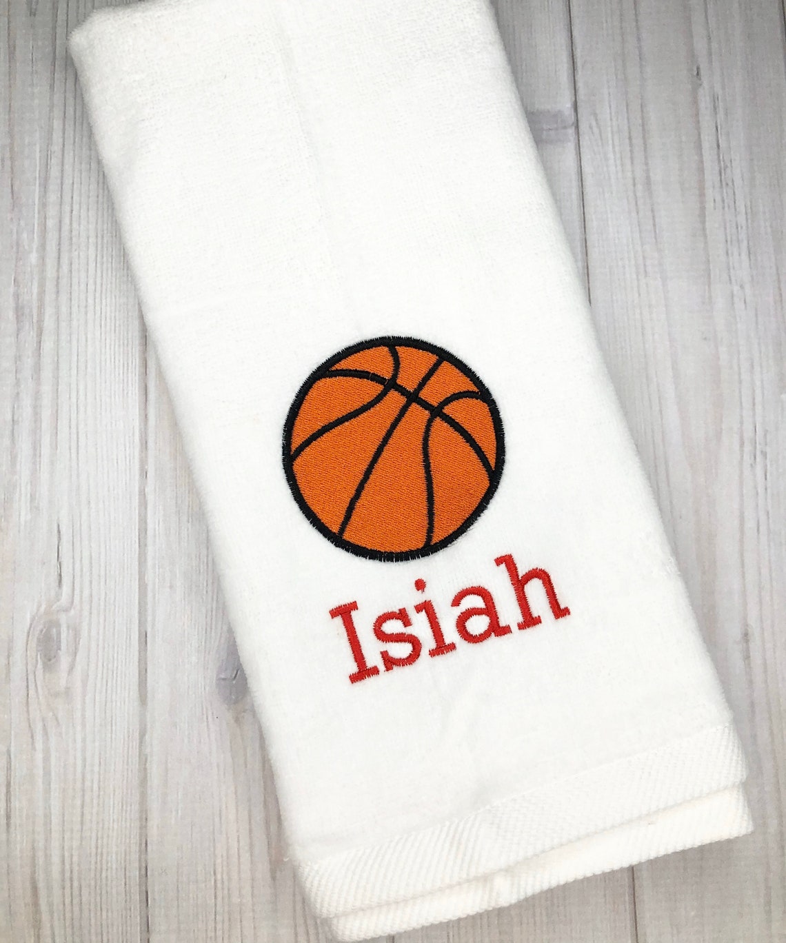 Personalized Basketball Towel Personalized Embroidered Sports Etsy