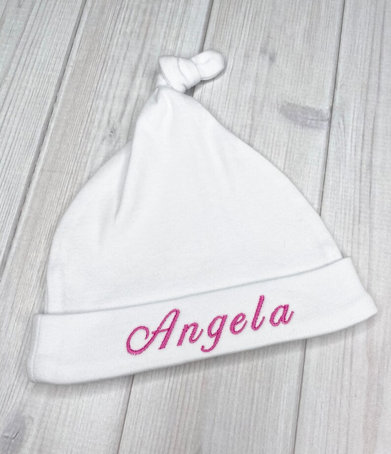 embroidered newborn hat