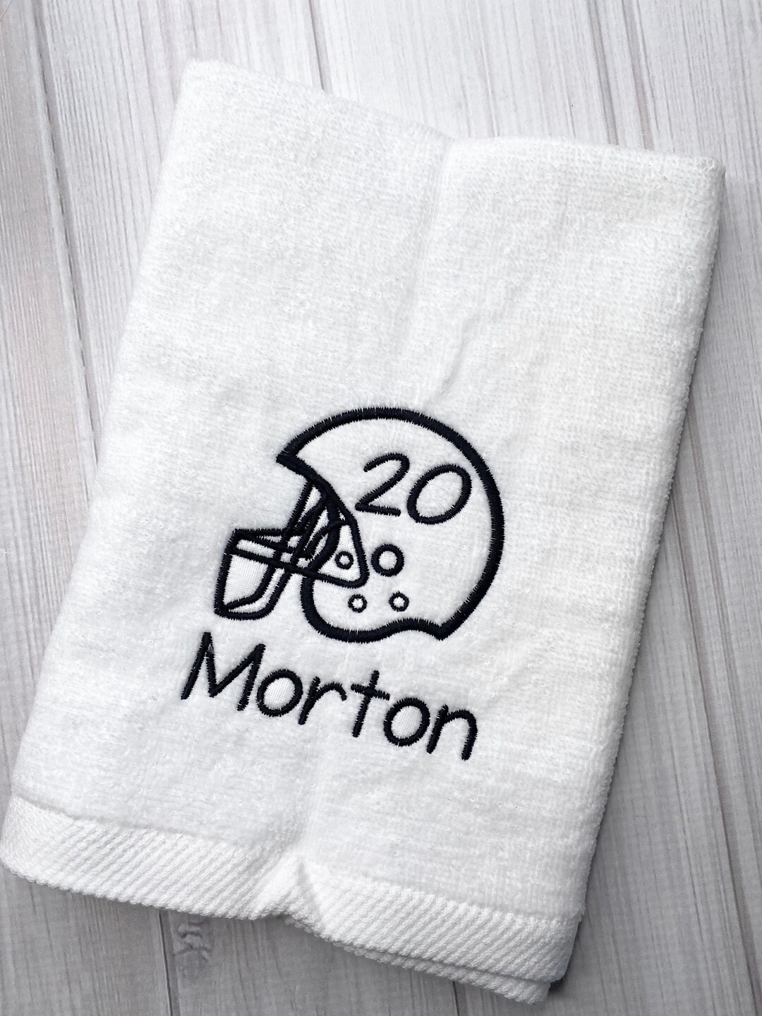 Personalized Football Towel Personalized Embroidered Sports Etsy