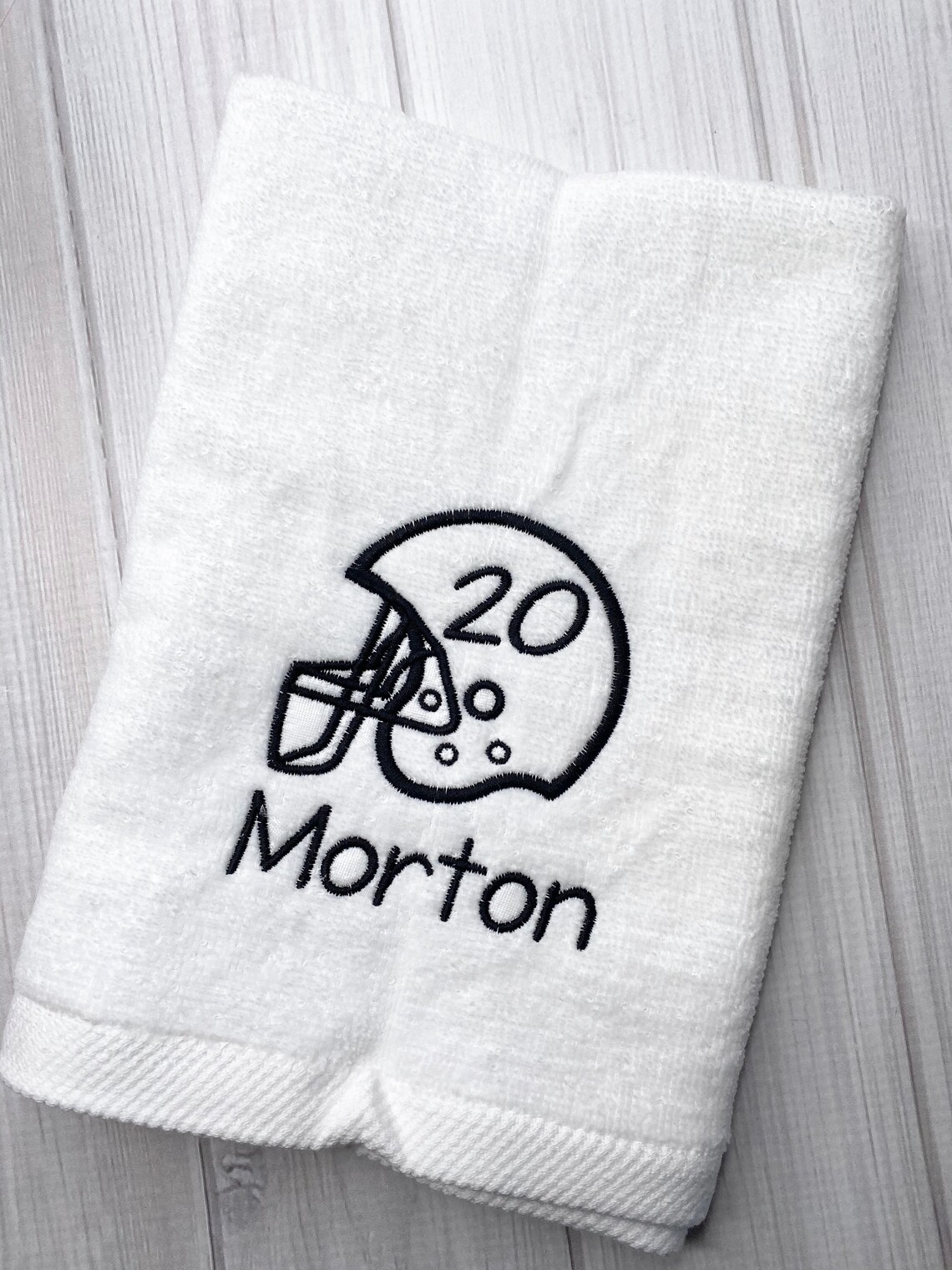 Personalized Football Towel Personalized Embroidered Sports Etsy