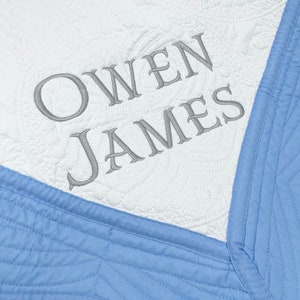 Personalized Baby Quilt Blanket, Monogrammed Baby Quilt Blanket, Personalized Baby Shower Gift, Baby Crib Blanket