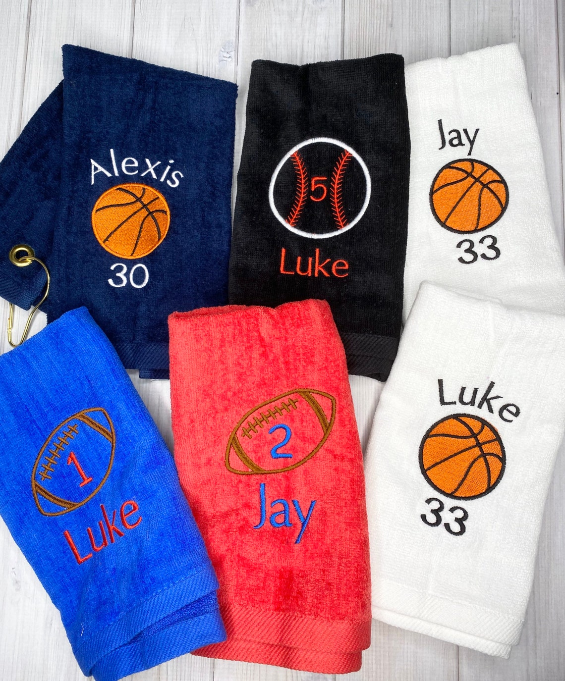 Personalized Baseball Towel Personalized Embroidered Sports Etsy