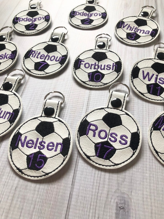 Personalized Soccer Keychain Personalize Soccer Keyfob Etsy