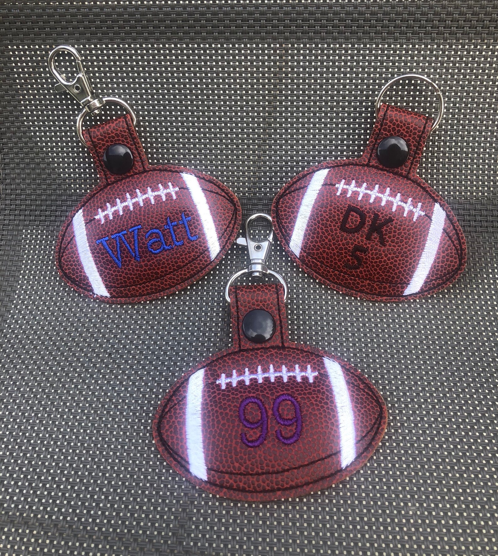 Personalized Football Keychain Personalize Football Keyfob Etsy