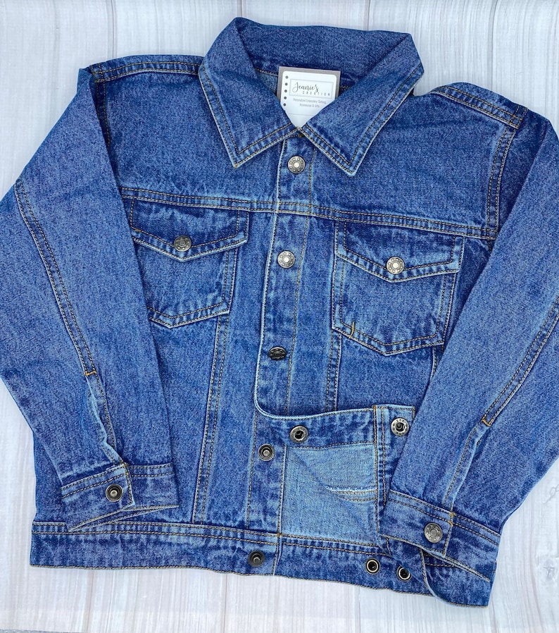 Personalized Toddler Denim Jacket Boy Denim Jacket Embroidered Kids Denim Jacket Personalized Jeans Jacket Monogrammed Girl Denim Jacket