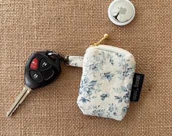 Bolsita pequeña de lino / Bolsita para anillos / Bolsa para accesorios AirTag joyería monedas medicina