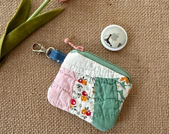 Vintage quilt tiny pouch / Ring pouch/ Accessories bag