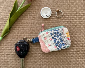 Pequeña bolsa de edredón vintage / Bolsa para anillos / Bolsa para accesorios