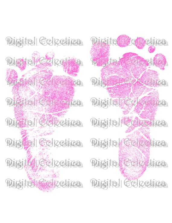 Rosa Und Blaue Baby Fussabdrucke Transparentes Bild Png Baby Etsy
