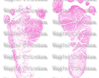 Baby Footprints (Pink) Transparent Image. PNG Baby Footprints. Baby Feet Images. Baby Girl Baby Footprint Clipart. Footprint Scrapbook.