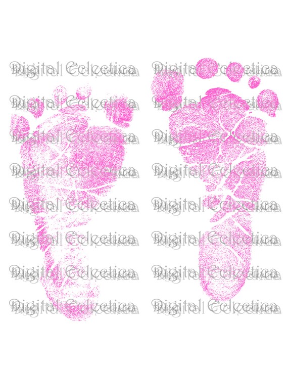 pink baby footprints