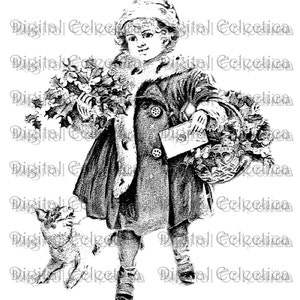 Victorian Christmas Children. Christmas PNG. Holiday PNG. Victorian PNG. Victorian Christmas Print. Victorian Christmas Clipart. No. 0120