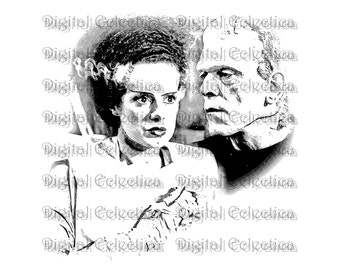 Frankensteinbruid Halloween. Frankenstein PNG. Halloween-PNG. Halloween-monsterafdruk. Frankenstein-afbeelding. Frankenstein-foto. Nr. 0079