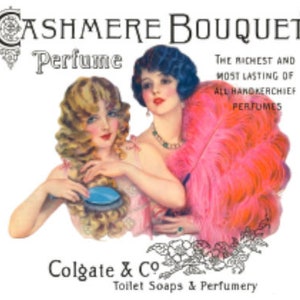 Vintage Image French Advertising Art Deco Flapper Women Perfume Waterslide Decals WOM950