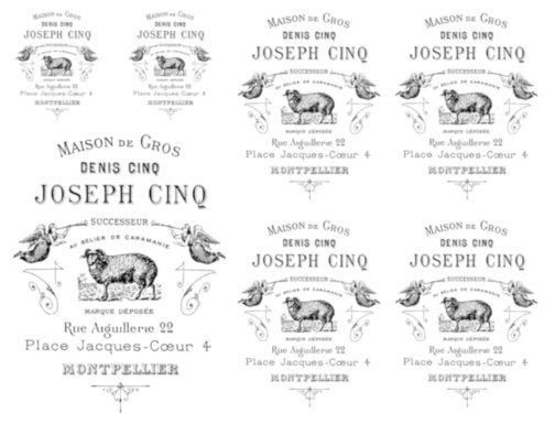 Vintage Image Christmas French Advertising Labels Furniture Transfers ...