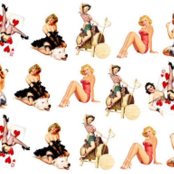 Vintage Image Retro Pinup Girls Pinups Waterslide Decals~WOM910~U PICK