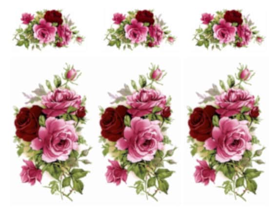 Shabby Roses Victorian Waterslide Decals Shabby Roses Victorian Waterslide Decals