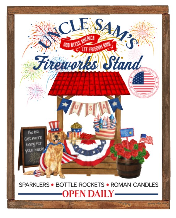 USA アメリカンビンテージ　アンティーク オブジェ 木製 4体セット Vintage Grunge Wood Independence Day July 4th, Fireworks
