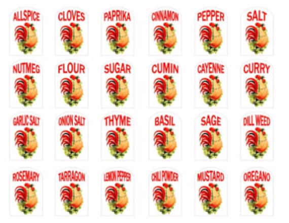 ReTro ReD SHaBbY CaNisTeR SPiCe LaBeLs WaTerSLiDe DeCALs *AnChoR HocKinG*