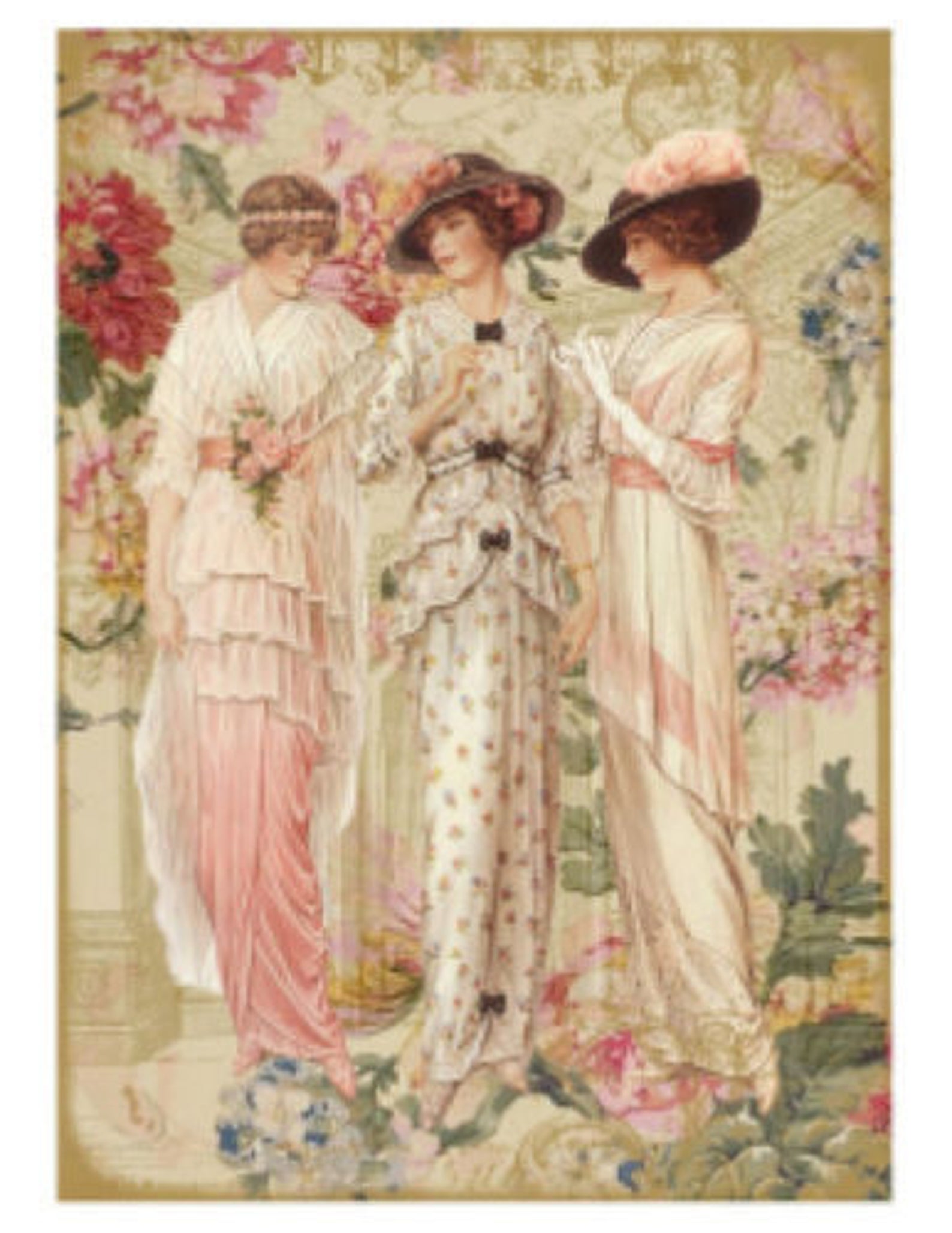 Victorian Ransfers Vintage Image Victorian Women Ladies in Fashion Furniture Transfers ...