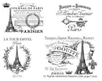 vintage Image Français Étiquettes publicitaires Transferts de meubles Toboggan aquatique Décalcomanies MIS580